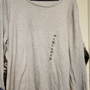 Casual Gray Long Sleeve Women's Top